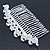 Bridal/ Wedding/ Prom/ Party Rhodium Plated Clear Austrian Crystal Hair Comb - 100mm - view 4
