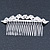 Bridal/ Wedding/ Prom/ Party Rhodium Plated Clear Austrian Crystal Hair Comb - 100mm - view 7