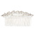 Bridal/ Wedding/ Prom/ Party Rhodium Plated Clear Austrian Crystal Hair Comb - 100mm - view 8