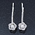2 Bridal/ Prom Crystal, Simulated Pearl 'Filigree Flower' Hair Grips/ Slides In Rhodium Plating - 55mm Across - view 6