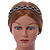 Black Acrylic Alice/ Hair Band/ HeadBand With Clear Crystal Plait Motif - view 5