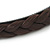 Dark Brown Fake Silk Hair Plait Flex Hairband - view 4