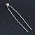 3pcs Bridal/ Wedding/ Prom/ Party Red Crystal Hair Pins In Silver Tone - 70mm L - view 6