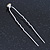 3pcs Bridal/ Wedding/ Prom/ Party Montana Blue Crystal Hair Pins In Silver Tone - 70mm L - view 4