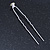3pcs Bridal/ Wedding/ Prom/ Party Clear Crystal Hair Pins In Silver Tone - 70mm L - view 5