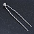 3pcs Bridal/ Wedding/ Prom/ Party Sapphire Blue Crystal Hair Pins In Silver Tone - 70mm L - view 7