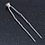 3pcs Bridal/ Wedding/ Prom/ Party Pink Crystal Hair Pins In Silver Tone - 70mm L - view 3