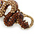 Champagne/ Topaz/ Ab Coloured Austrian Crystal Snake Hair Beak Clip/ Concord Clip In Antiique Gold Plating - 65mm L - view 5