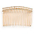 Bridal/ Wedding/ Prom/ Party Gold Plated AB Crystal, Light Cream Faux Pearl Hair Comb - 80mm