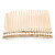 Bridal/ Wedding/ Prom/ Party Gold Plated AB Crystal, Light Cream Faux Pearl Hair Comb - 80mm - view 8
