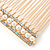 Bridal/ Wedding/ Prom/ Party Gold Plated AB Crystal, Light Cream Faux Pearl Hair Comb - 80mm - view 6