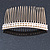 Bridal/ Wedding/ Prom/ Party Gold Plated AB Crystal, Light Cream Faux Pearl Hair Comb - 80mm - view 10