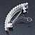 Bridal/ Wedding/ Prom Silver Tone Simulated Pearl Diamante Barrette Hair Clip Grip - 85mm Across - view 6