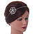 Bridal/ Wedding/ Prom Rhodium Plated Open Rose, Crystal Flower Tiara Headband - view 2