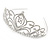Bridal/ Wedding/ Prom Rhodium Plated Clear Crystal '18' Princess Classic Tiara - view 6