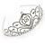 Bridal/ Wedding/ Prom Rhodium Plated Clear Crystal '18' Princess Classic Tiara - view 7