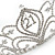 Bridal/ Wedding/ Prom Rhodium Plated Clear Crystal '21' Princess Classic Tiara - view 3