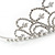 Bridal/ Wedding/ Prom Rhodium Plated Clear Crystal '21' Princess Classic Tiara - view 4