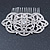 Bridal/ Wedding/ Prom/ Party Art Deco Style Rhodium Plated Austrian Crystal Hair Comb - 95mm W - view 6