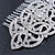 Bridal/ Wedding/ Prom/ Party Art Deco Style Rhodium Plated Austrian Crystal Hair Comb - 95mm W - view 7