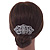 Bridal/ Wedding/ Prom/ Party Art Deco Style Rhodium Plated Austrian Crystal Hair Comb - 95mm W - view 2