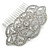 Bridal/ Wedding/ Prom/ Party Art Deco Style Rhodium Plated Austrian Crystal Hair Comb - 95mm W - view 1