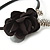 Thin Black With Side Silk & Feather Rose Flower Alice/ Hair Band/ HeadBand - view 5