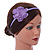 Lavender Fabric Flower Flex HeadBand - view 2