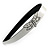 White/ Black Acrylic Alice/ Hair Band/ HeadBand with Crystal Dragonfly Motif - view 6