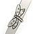 White/ Black Acrylic Alice/ Hair Band/ HeadBand with Crystal Dragonfly Motif - view 4