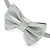 Thin Metallic Silver Faux Leather With Side Textured Bow Alice/ Hair Band/ HeadBand - view 3