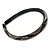 Snake Print Fabric Alice/ Hair Band/ HeadBand (Black/ Grey) - view 7