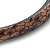 Snake Print Fabric Alice/ Hair Band/ HeadBand (Light Brown/ Black) - view 3