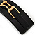 Rectangular Black Acrylic 'Buckle' Barrette Hair Clip Grip - 95mm Across - view 6