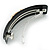 Rectangular Black Acrylic 'Buckle' Barrette Hair Clip Grip - 95mm Across - view 7