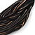 Black Stripy Fabric Wide Elastic Headband/ Headwrap - view 5