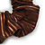Chocolate Brown With Gold Stripes Hair Scrunchie - view 4