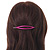 Oval Deep Pink Acrylic Hair Slide - 90mm Across - view 2