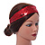 Retro/ Disco Hot Red Sequin Wide Elastic Headband/ Headwrap - view 2