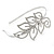 Bridal/ Wedding/ Prom Rhodium Plated Clear Crystal Leaf Tiara Headband