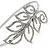 Bridal/ Wedding/ Prom Rhodium Plated Clear Crystal Leaf Tiara Headband - view 3