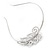 Bridal/ Wedding/ Prom Rhodium Plated Clear Crystal Leaf Tiara Headband - view 4