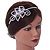 Bridal/ Wedding/ Prom Rhodium Plated Clear Crystal Leaf Tiara Headband - view 2