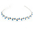 Bridal/ Wedding/ Prom Rhodium Plated Clear/ Sky Blue Crystal Tiara Headband - view 5