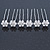 Bridal/ Wedding/ Prom/ Party Set Of 6 Clear Austrian Crystal Daisy Flower Hair Pins In Silver Tone - view 8