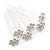 Bridal/ Wedding/ Prom/ Party Set Of 6 Clear Austrian Crystal Daisy Flower Hair Pins In Silver Tone - view 10