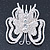 Bridal/ Prom/ Wedding/ Party Rhodium Plated Clear Austrian Crystal Butterfly Side Hair Comb - 55mm W - view 7