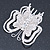 Bridal/ Prom/ Wedding/ Party Rhodium Plated Clear Austrian Crystal Butterfly Side Hair Comb - 55mm W - view 9