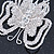 Bridal/ Prom/ Wedding/ Party Rhodium Plated Clear Austrian Crystal Butterfly Side Hair Comb - 55mm W - view 6