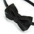 Thin Black Faux Leather With Side Textured Bow Alice/ Hair Band/ HeadBand - view 3